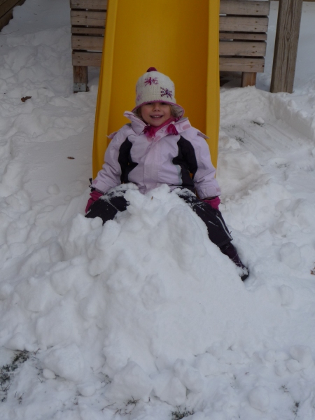 Schneeberge auch im Garten